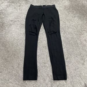 J. Crew Stretch Skinny Pixie Pants Womens 00R Solid Black Mid Rise Casual 26x29